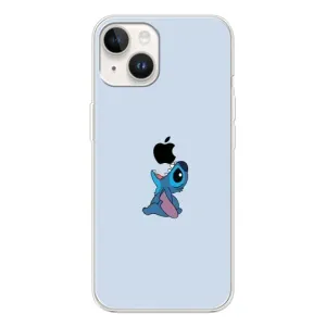 Чохол з принтом Стіч на TECNO Spark Go 1 (Stitch apple)