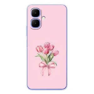 Чохол з розовим принтом для Tecno Spark Go 2