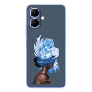 Чехлы (ART) Цветы на Tecno Spark Go 2 (VPrint) (Цветы на голове)