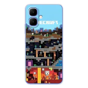 Чохол Майнкрафт на Tecno Spark Go 2 (AlphaPrint) Minecraft (фон Minecraft)