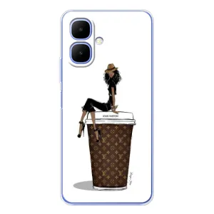 Чохли Луі Вітон для Tecno Spark Go 2 (AlphaPrint - LOUIS VUITTON) (кава LOUIS VUITTON)
