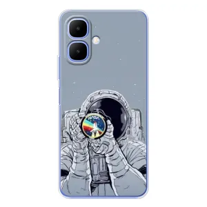 Чехол NASA для Tecno Spark Go 2 (AlphaPrint) (Космонавт фото)