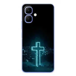 Християнські Чохли для Tecno Spark Go 2 (AlphaPrint) (Хрест і місто)