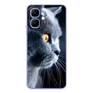 Чохли з Котиками для Tecno Spark Go 2 (VPrint) (Сірий Кіт)