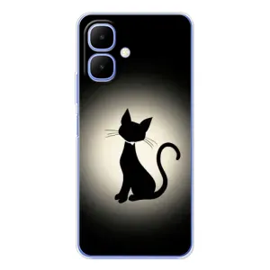 Чохол з принтом для Tecno Spark Go 2 (AlphaPrint) Модні коти (Силует котика)