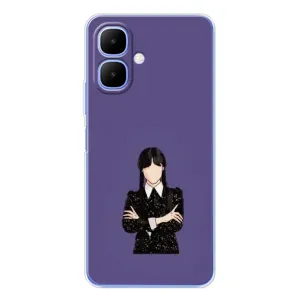 Чохли Венсдей на Tecno Spark Go 2 Уенсдей (AlphaPrint) (Венздей у чорному)
