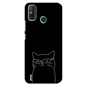Чехол с рисунком кот на TECNO Spark GO (2020) (Равнодушный кот)