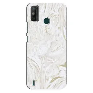 Мраморный чехол на TECNO Spark GO (2020) (VPrint) (Белый мрамор)