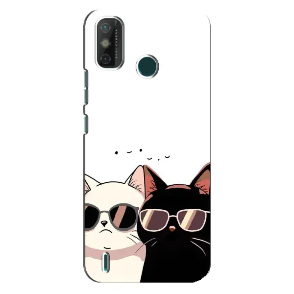 Чохол з принтом «Коти в окулярах» для TECNO Spark GO (2020)
