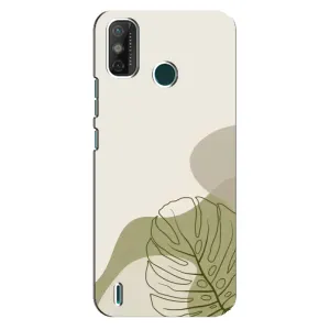Силиконовый чехол с принтом в цветах на TECNO Spark GO (2020) (Зеленая монстера дизайн)