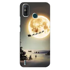 Новорічні, Святкові Чохли для TECNO Spark GO (2020) - 2024 год (Санта на місяці)