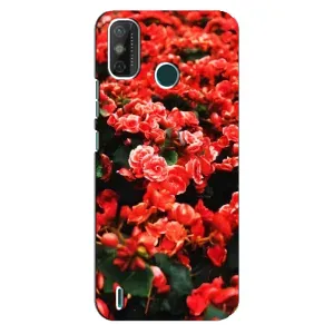 Чохли з квітами для TECNO Spark GO (2021) (VPrint) (Квіти червоні)