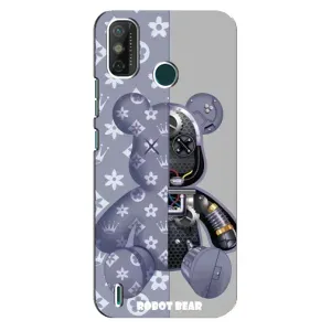 Крутые Чехлы Луи Виттон для TECNO Spark GO (2021) (AlphaPrint) (Робот Мишка)