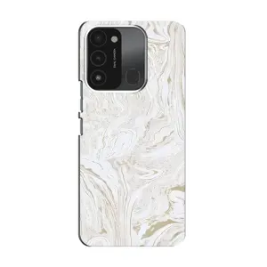 Мраморный чехол на TECNO Spark GO (2022) (VPrint) (Белый мрамор)