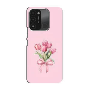 Чохол з розовим принтом для TECNO Spark GO (2022) (Букет квітів)