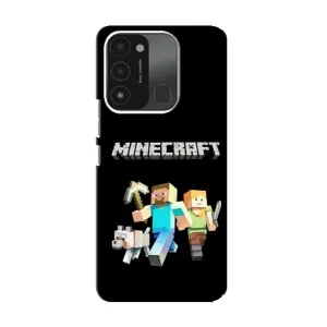 Чехол Майнкрафт на TECNO Spark GO (2022) (AlphaPrint) Minecraft (герои Minecraft)
