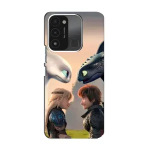 Чехол как приручить дракона на TECNO Spark GO (2022) (Иккинг и Астрид)