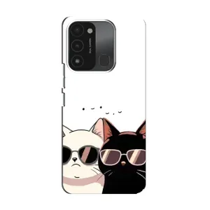 Чохол з малюнком кіт на TECNO Spark GO (2022) (Коти в окулярах)
