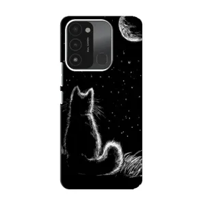 Чохол з принтом для TECNO Spark GO (2022) (AlphaPrint) Модні коти (Котик і місяць)