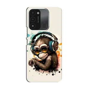 Чохол з Мавпами TECNO Spark GO (2022) - (AlphaPrint) (Макака в навушниках)