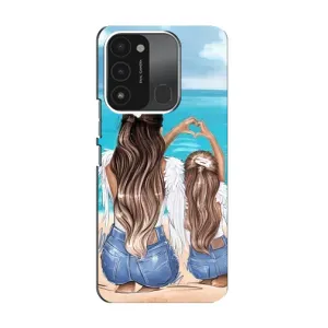 Чохол з друком для TECNO Spark GO (2022) - (Мама з дитинкою) (AlphaPrint) (Мама з донькою)