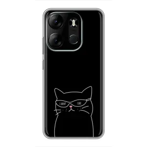 Чохол з малюнком кіт на Tecno Spark Go 2023 (BF7) (Байдужий кіт)