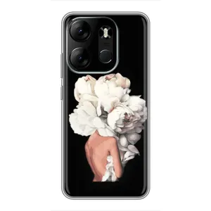 Чехлы (ART) Цветы на Tecno Spark Go 2023 (BF7) (VPrint) (Білі квіти)