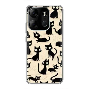 Чохол з малюнком кіт на Tecno Spark Go 2023 (BF7) (Чорні коти)