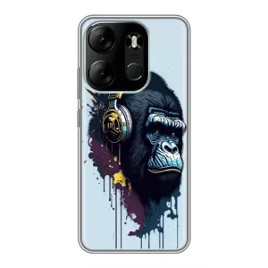 Чохол з Мавпами Tecno Spark Go 2023 (BF7) - (AlphaPrint) (Горила в навушниках)