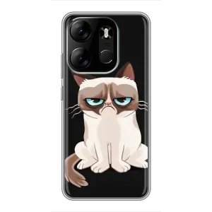 Чохол з принтом для Tecno Spark Go 2023 (BF7) (AlphaPrint) Модні коти (Сумний кіт)