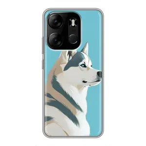 Чохол з Хаскі Tecno Spark Go 2023 (BF7) - (AlphaPrint) (Хаскі арт)