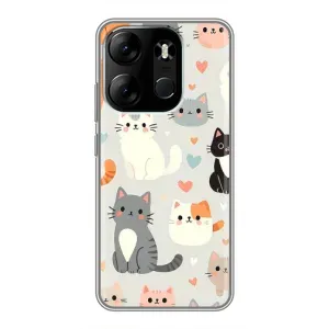 Чохол з малюнком кіт на Tecno Spark Go 2023 (BF7) (Колаж котів)