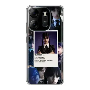 Чехлы Венсдей на Tecno Spark Go 2023 (BF7) Уэнсдей (AlphaPrint) (коллаж Уэнздей)
