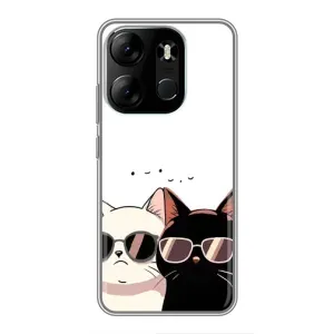Чохол з малюнком кіт на Tecno Spark Go 2023 (BF7) (Коти в окулярах)