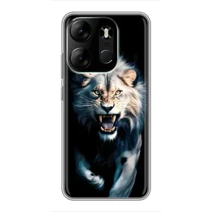 Чохол з картинкою 'Хижаки' для Tecno Spark Go 2023 (BF7) (Лев у темряві)