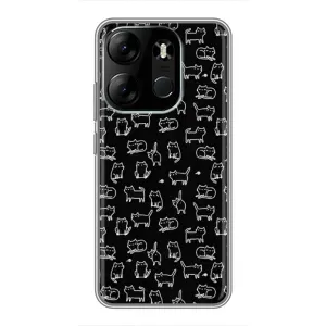 Чохол з принтом для Tecno Spark Go 2023 (BF7) (AlphaPrint) Модні коти (Маленькі котики)