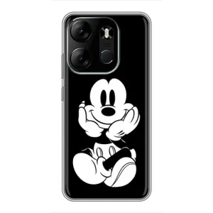 Міккі Маус чохол для Tecno Spark Go 2023 (BF7) (AlphaPrint - Мультяшні) (Маус на чорному)