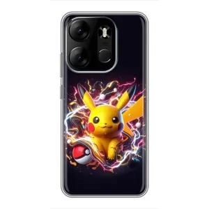 Чохол з Пікачу на Tecno Spark Go 2023 (BF7) (Пікачу з м'ячем)
