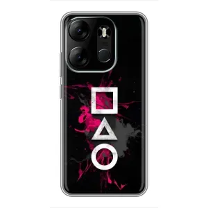 Чехол Гра в кальмара для Tecno Spark Go 2023 (BF7) (Символы Игра кальмара)