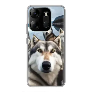 Чохол з Хаскі Tecno Spark Go 2023 (BF7) - (AlphaPrint) (Селфі Хаскі)