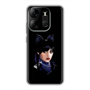 Чехлы Венсдей на Tecno Spark Go 2023 (BF7) Уэнсдей (AlphaPrint)