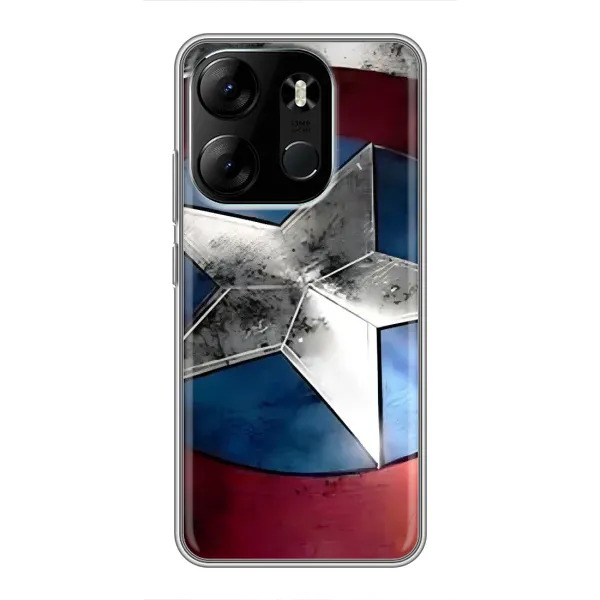 Чехол с принтом «Щит Капитана Америки» для TECNO Spark Go 2023 (BF7)
