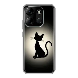 Чохол з принтом для Tecno Spark Go 2023 (BF7) (AlphaPrint) Модні коти (Силует котика)