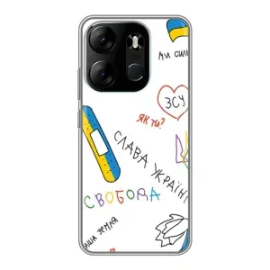 Чехлы Доброго вечора, ми за України для Техно Спарк Го 2023 (AlphaPrint) (Стикер)