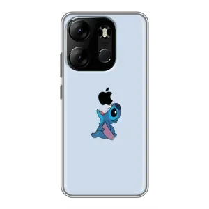 Чехол с принтом Стич на TECNO Spark Go 2023 (BF7) (Stitch apple)