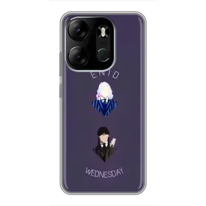 Чехлы Венсдей на Tecno Spark Go 2023 (BF7) Уэнсдей (AlphaPrint) (Уэнздей и подруга)