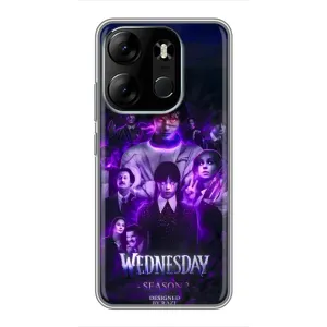 Чехол с дизайном Венздей 2 на Tecno Spark Go 2023 (BF7) (Фиолетовая магия Уэнздей)