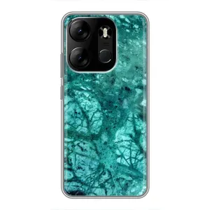 Мраморный чехол на Tecno Spark Go 2023 (BF7) (VPrint) (Зеленый мрамор)