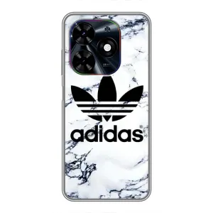 Чехлы Адидас для Tecno Spark Go 2024 (BG6) (AlphaPrint) (Адидас на мраморе)