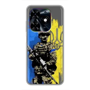 Чехлы с картинкой ЗСУ для Tecno Spark Go 2024 (BG6) (AlphaPrint) (АРТ солдат)
